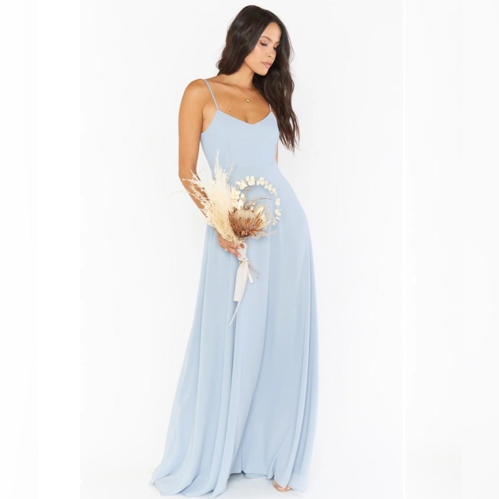Show Me Your‎ Mumu Size XS light Blue Faith Maxi Dress (Bust Alteration)